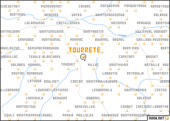 map of Tourrete