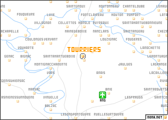 map of Tourriers