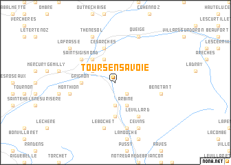 map of Tours-en-Savoie