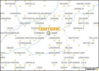 map of Tourtoirac