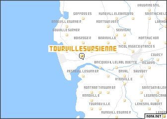 map of Tourville-sur-Sienne