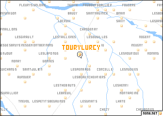 map of Toury-Lurcy