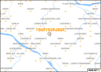 map of Toury-sur-Jour