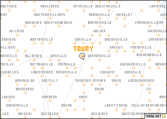 map of Toury