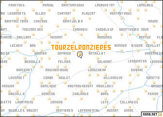 map of Tourzel-Ronzières