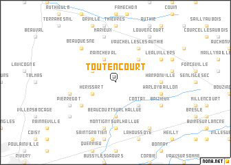 map of Toutencourt