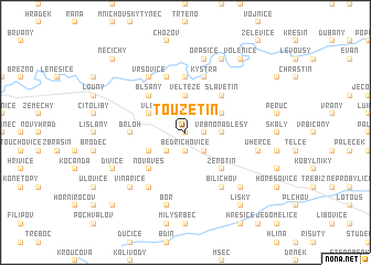 map of Toužetín