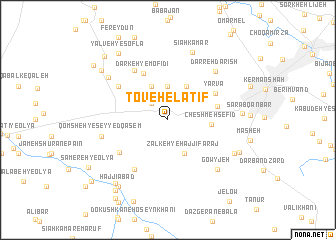 map of Toveh-e Laţīf