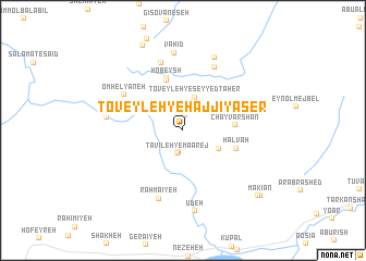 map of Ţoveyleh-ye Ḩājjī Yāser