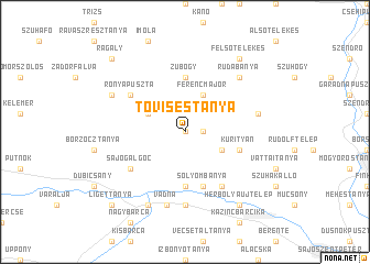 map of Tövisestanya