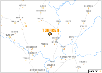 map of Towaken