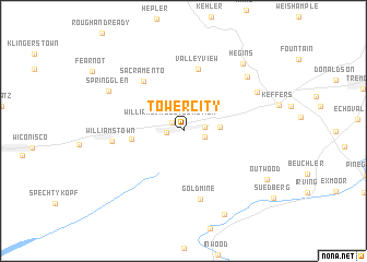 map of Tower City