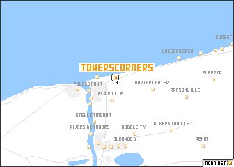 map of Towers Corners