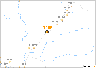 map of Towé