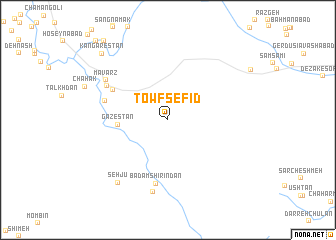 map of Towf Sefīd