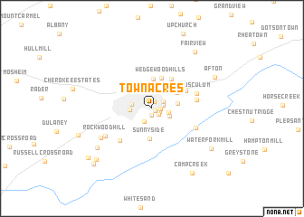 map of Town Acres