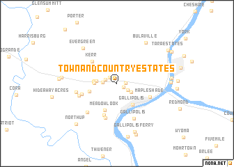 map of Town and Country Estates