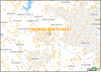 map of Town And Country West