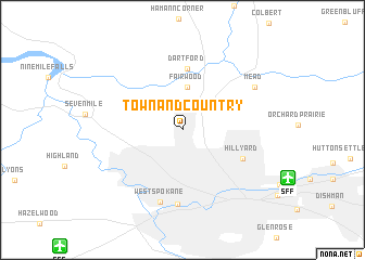 map of Town and Country