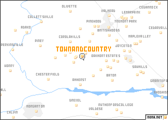 map of Town and Country