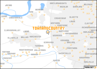 map of Town and Country