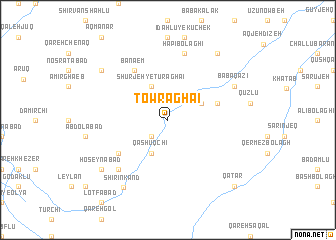 map of Ţowrāghā\