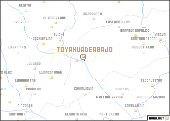 map of Toyahua de Abajo