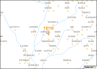 map of Toyin