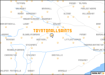 map of Toynton All Saints