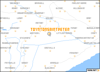 map of Toynton Saint Peter