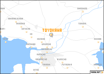 map of Toyokawa