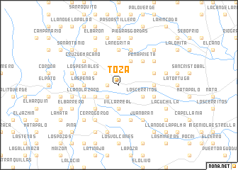 map of Toza