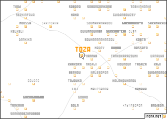 map of Toza