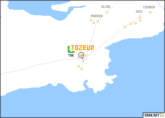 map of Tozeur