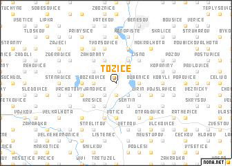map of Tožice