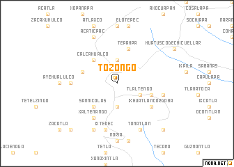 map of Tozongo