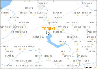 map of Trąbki