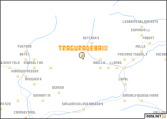 map of Tragurá de Baix