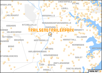 map of Trails End Trailer Park