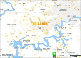 map of Trails West