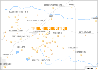 map of Trailwood Addition