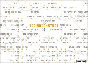 map of Traishöchstädt