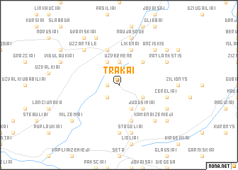 map of Trakai