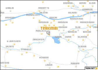 map of Trakiniai