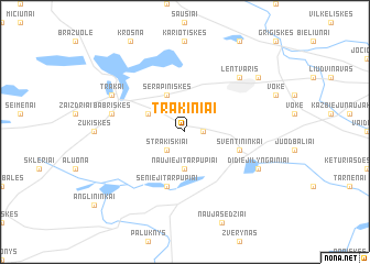 map of Trakiniai