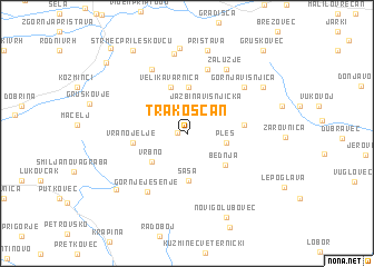 map of Trakošćan