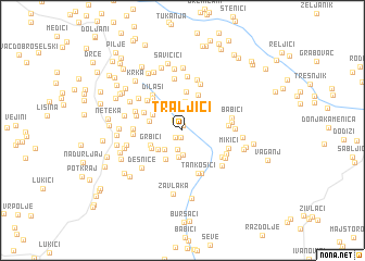 map of Traljići