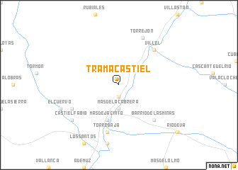 map of Tramacastiel