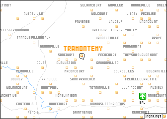 map of Tramont-Émy