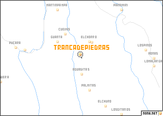 map of Tranca de Piedras